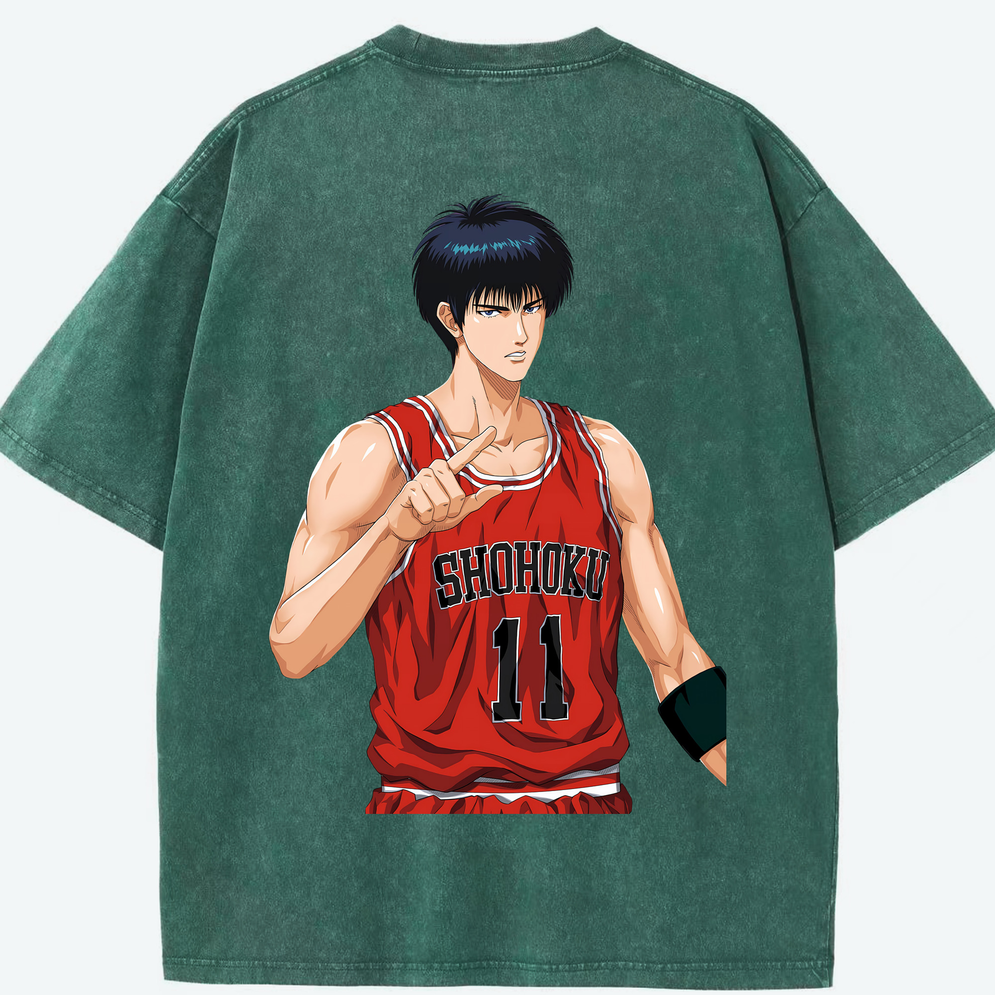 （画像用） SLAM DUNK／スラムダンク 綿100% ヴィンテージ風 半袖Tシャツ（背面プリント）